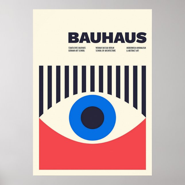 bauhaus, bauhaus design, modern design, geometrisk poster (Framsidan)