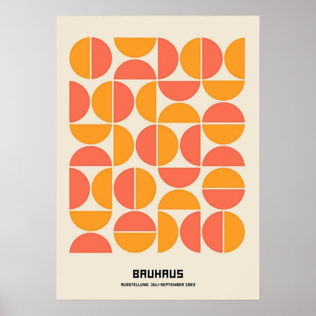 bauhaus, bauhaus design, modern design, geometrisk poster (Framsidan)