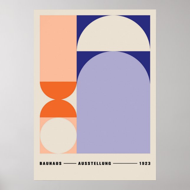 bauhaus, bauhaus design, modern design, geometrisk poster (Framsidan)