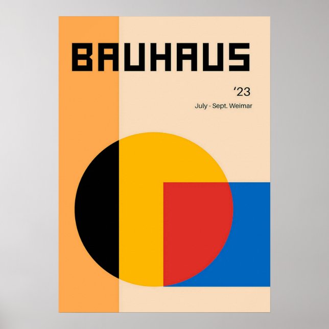 bauhaus, bauhaus design, modern design, geometrisk poster (Framsidan)