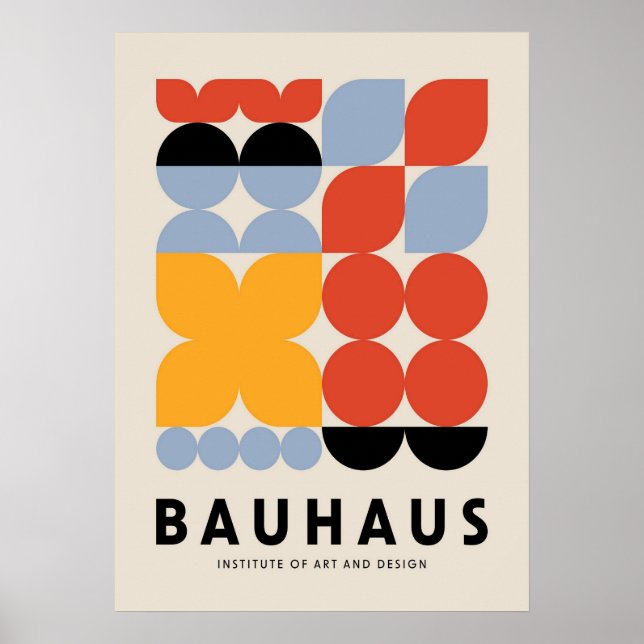 bauhaus, bauhaus design, modern design, geometrisk poster (Framsidan)