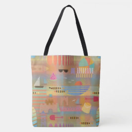 Bauhaus Beach Party Tote Bag Tygkasse