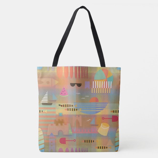 Bauhaus Beach Party Tote Bag Tygkasse (Framsida)