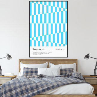 Bauhaus Blårandigt Geometriskt Konsttryck 1923 Canvastryck