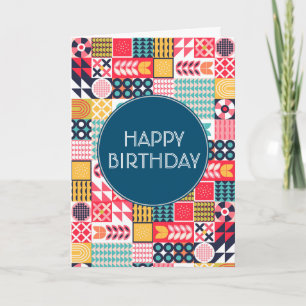 Bauhaus-Blommigtens geometriska mappade inbjudan