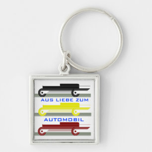 BAUHAUS CAR NYCKLAR FYRKANTIG SILVERFÄRGAD NYCKELRING