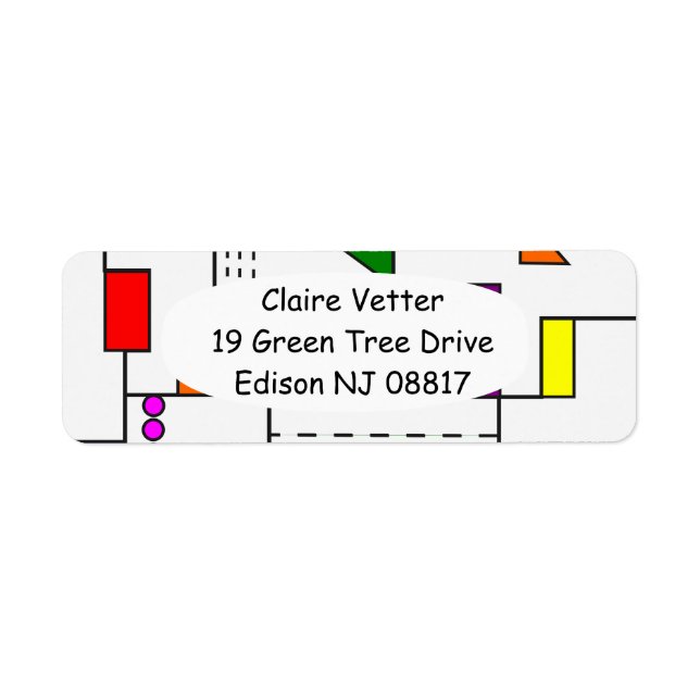 Bauhaus Circuits Returadress Etikett (Framsidan)