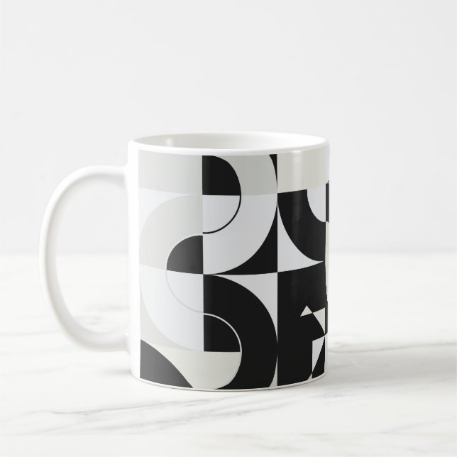 Bauhaus composition artwork made with abstract ele kaffemugg (Vänster)