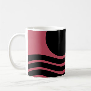 Bauhaus Deep Rosa Abstrakt Kaffemugg