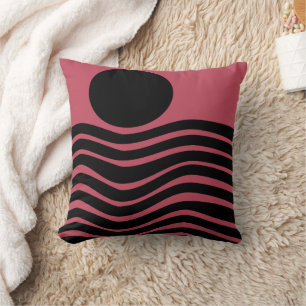 Bauhaus Deep Rosa Abstrakt Kudde