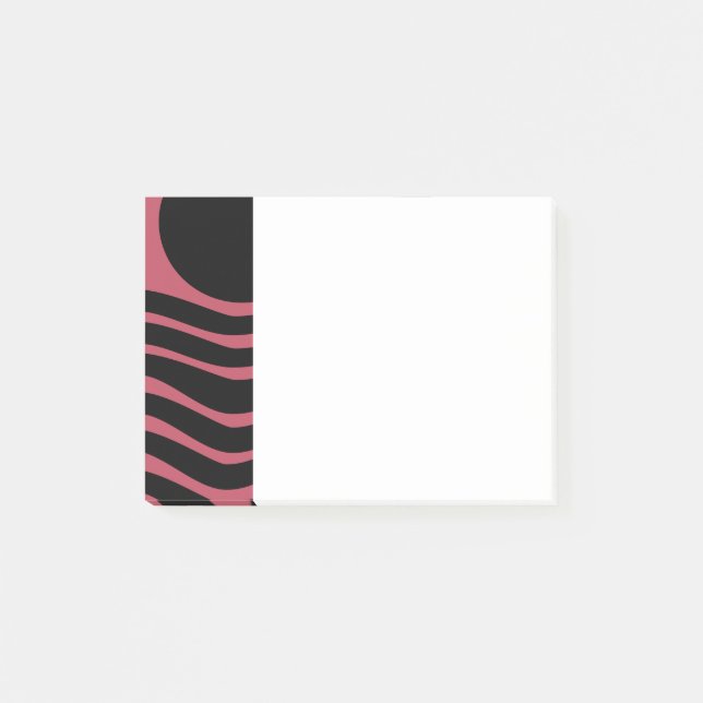Bauhaus Deep Rosa Abstrakt Post-it Block (Framsida)