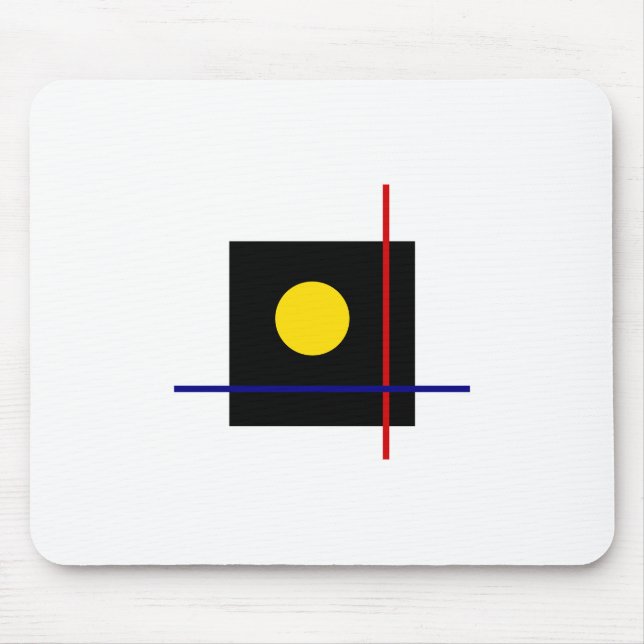 Bauhaus Design Geometric Art Black-sammansättning Musmatta (Framsidan)