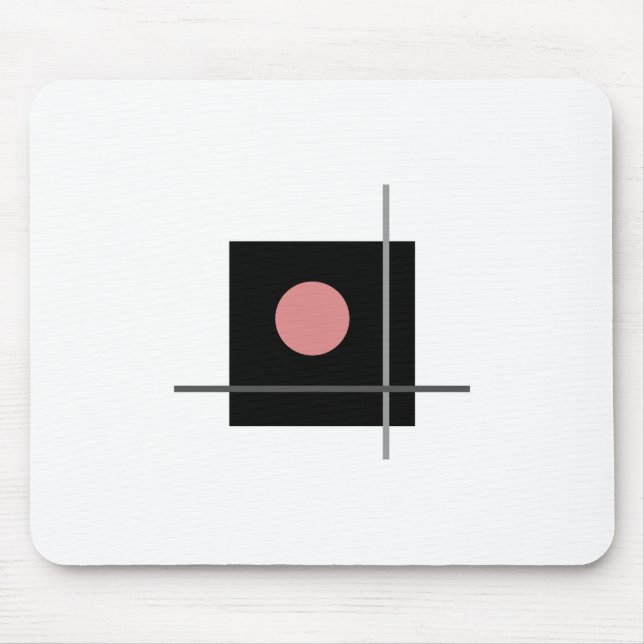 Bauhaus Design Geometric Art Grått-sammansättning Musmatta (Framsidan)