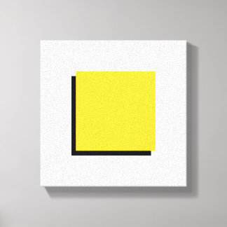 Bauhaus Design Geometric Art Gult Square Canvastryck