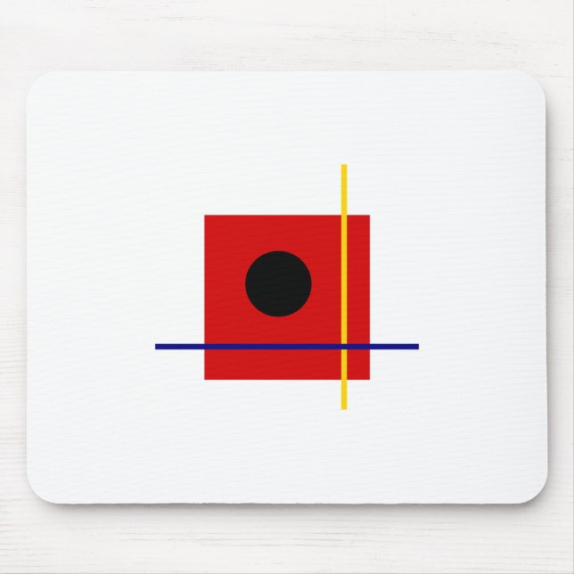 Bauhaus Design Geometric Art Red Composition Musmatta (Framsidan)