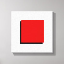 Bauhaus Design Geometric Art Red Square Canvastryck