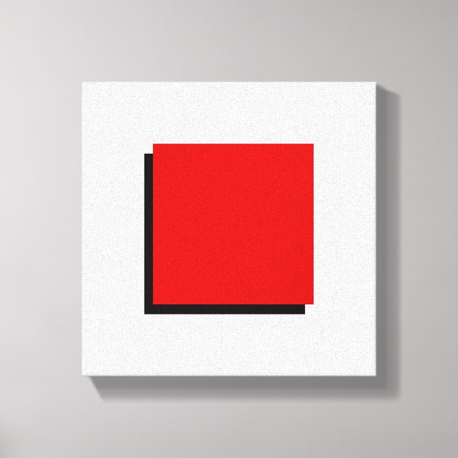 Bauhaus Design Geometric Art Red Square Canvastryck (Framsida)
