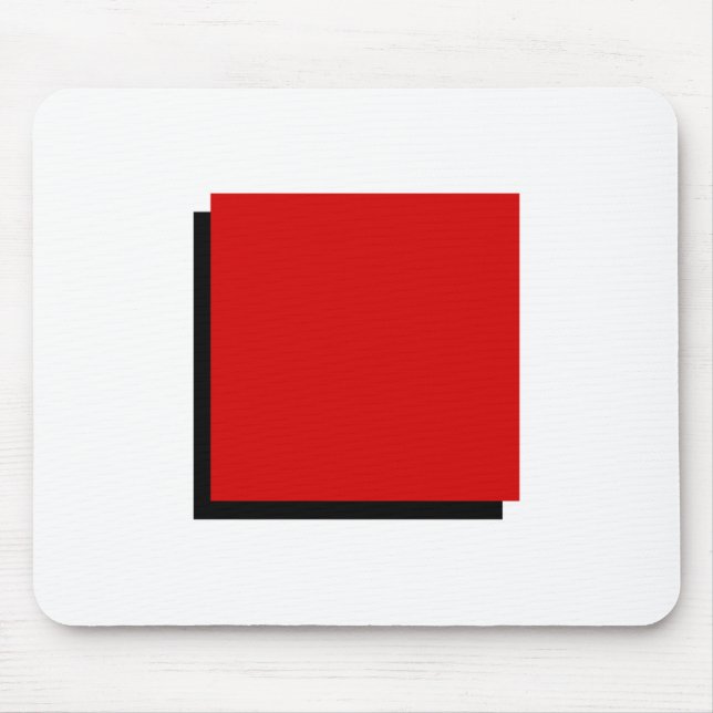 Bauhaus Design Geometric Art Red Square Musmatta (Framsidan)