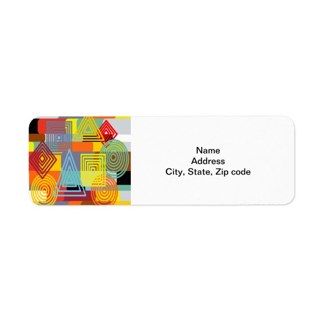 Bauhaus Design Tre Returadress Etikett (Framsidan)