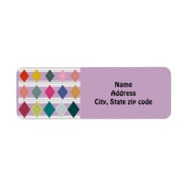 Bauhaus Diamond Quilt  Returadress Etikett