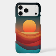 Bauhaus Earthy Sunset Waves Wrap iPhone-fodral