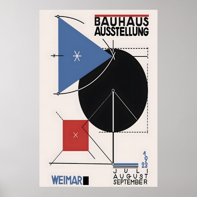 Bauhaus Exhibition Poster Geometric Abstract Art (Framsidan)