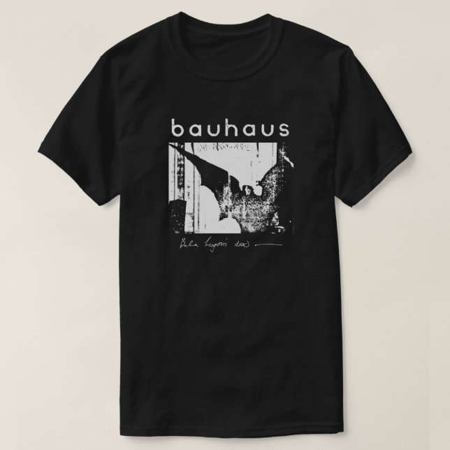Bauhaus - Fladdermus Vingar - Bela Lugosi's Dead E T Shirt (Design framsida)
