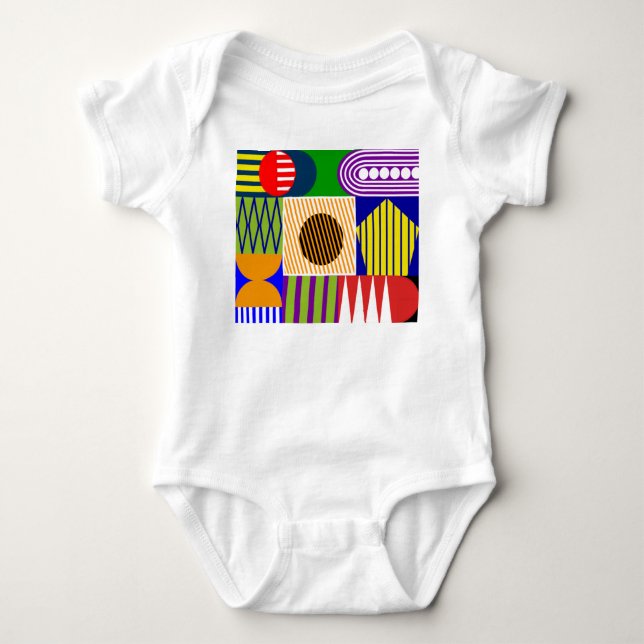 Bauhaus Form Collage  T Shirt (Framsida)