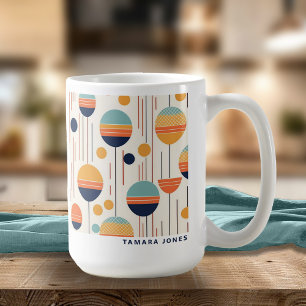 Bauhaus Geometric Abstrakt Mönster#1 ID1068 Kaffemugg