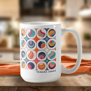 Bauhaus Geometric Abstrakt Mönster#2 ID1068 Kaffemugg