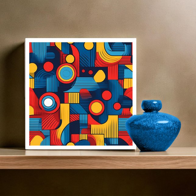 Bauhaus Geometric Abstrakt Mönster#4 ID1068 Kakelplatta (Skapare uppladdad)