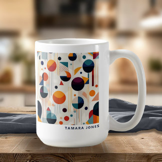 Bauhaus Geometric Abstrakt Mönster#5 ID1068 Kaffemugg