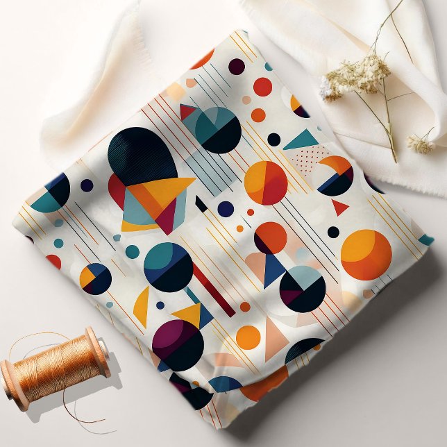 Bauhaus Geometric Abstrakt Mönster#5 ID1068 Tyg (Skapare uppladdad)