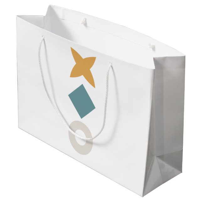 Bauhaus Geometric Baby Shower Large Gift Bag (Baksidan Vinklad)