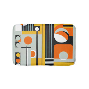 Bauhaus Geometric Design 01 Perfekt för Badrumsmatta