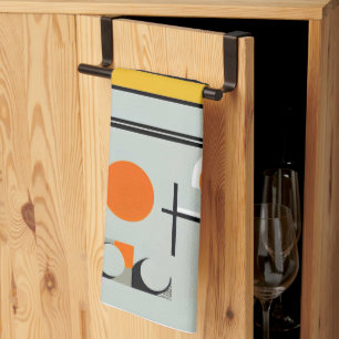 Bauhaus Geometric Design 01 Perfekt för Kökshandduk
