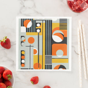 Bauhaus Geometric Design 01 Perfekt för Pappersservett