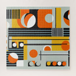Bauhaus Geometric Design 01 Perfekt för Pussel