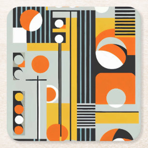 Bauhaus Geometric Design 01 Perfekt för Underlägg Papper Kvadrat