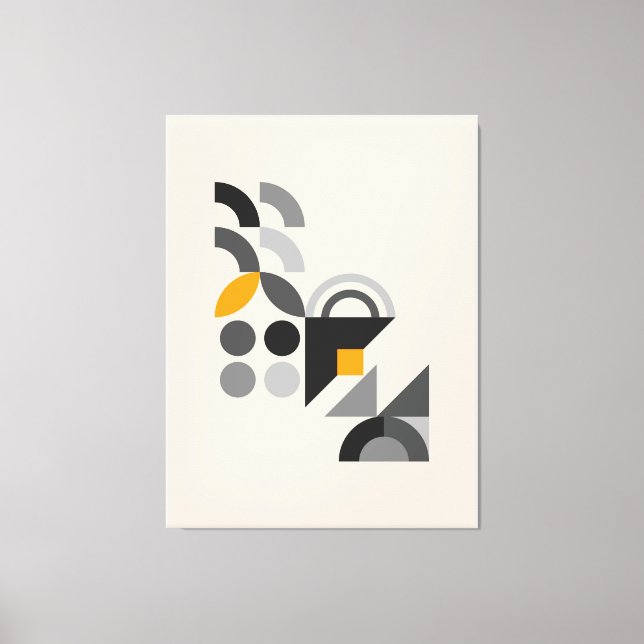 Bauhaus geometric mönster canvastryck (Framsida)