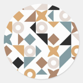 Bauhaus Geometrisk Baby Cirkel-dekal Runt Klistermärke