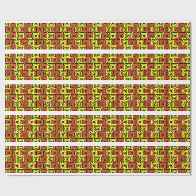 Bauhaus geometrisk mönsterdesign  presentpapper (Platt)