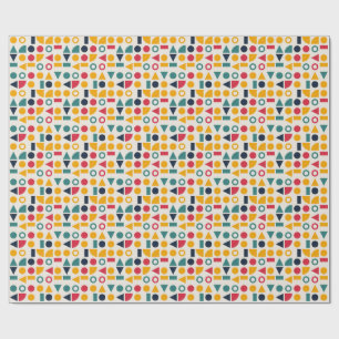 Bauhaus geometriska former sömlöst mönster presentpapper