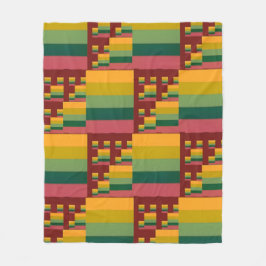 Bauhaus geometriskt färgblock upprepad tyg fleecefilt