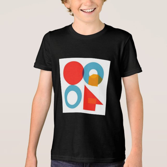 Bauhaus Geometry Art T-Shirt - Primary Färg, Min (Framsida)