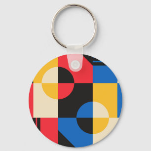 Bauhaus Geometry Mönster Nyckelring