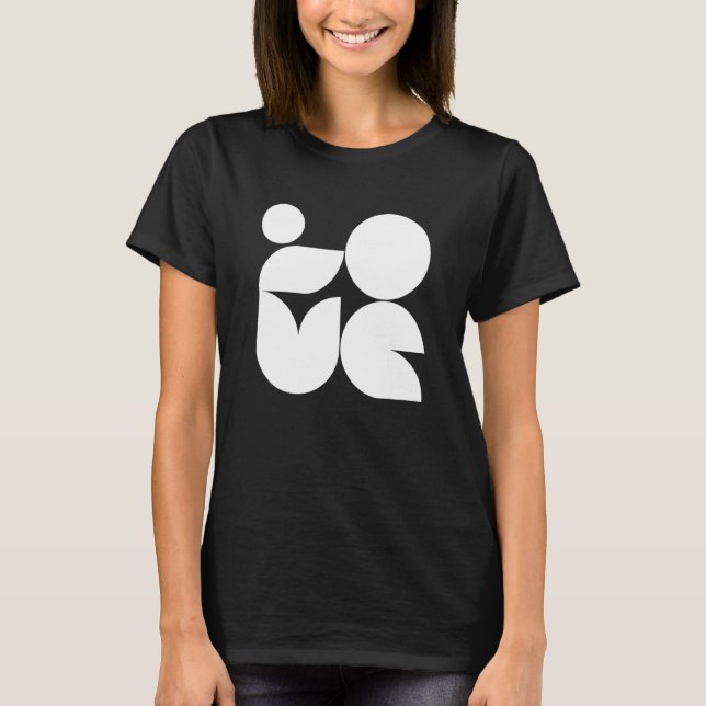 Bauhaus German school love design T Shirt (Framsida)
