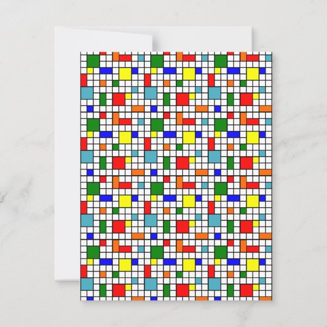 Bauhaus Grid Anteckningskort (Framsida)