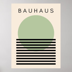 Bauhaus Grönt Sol Poster