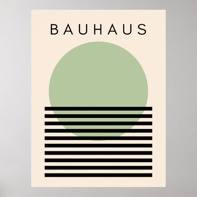 Bauhaus Grönt Sol Poster (Framsidan)